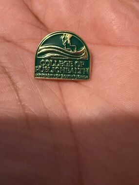 College of Public Health Enamel Pin - Green & Gold